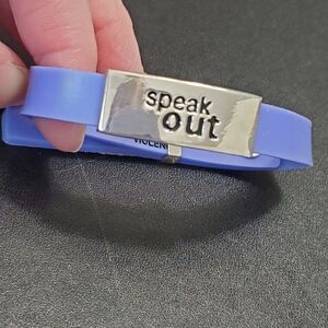 Avon purplish blue Speak Out bracelet